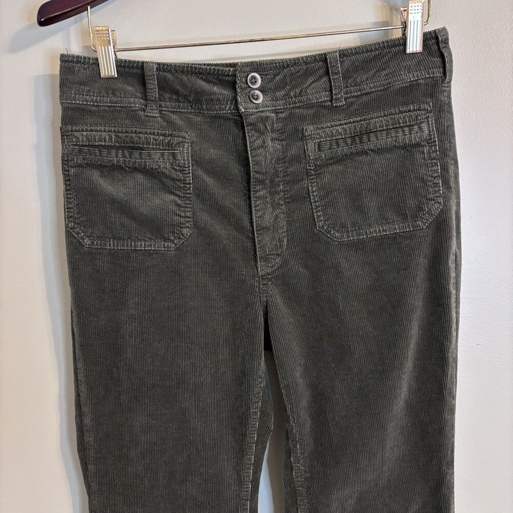 Anthropologie Pilcro 30 Bootcut Green Corduroy Trouser Pants Boho Hippie Goblin - Picture 4 of 14